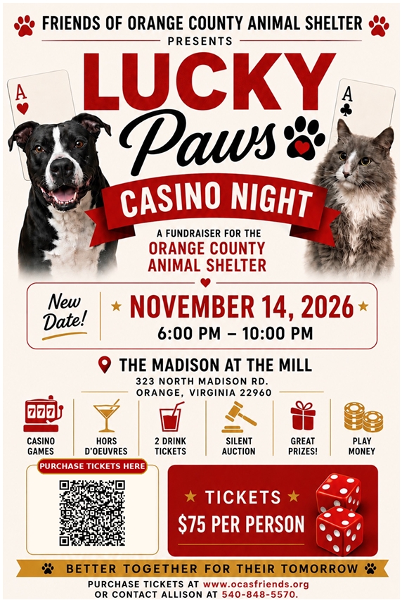 Lucky Paws Casino Night Fundraiser